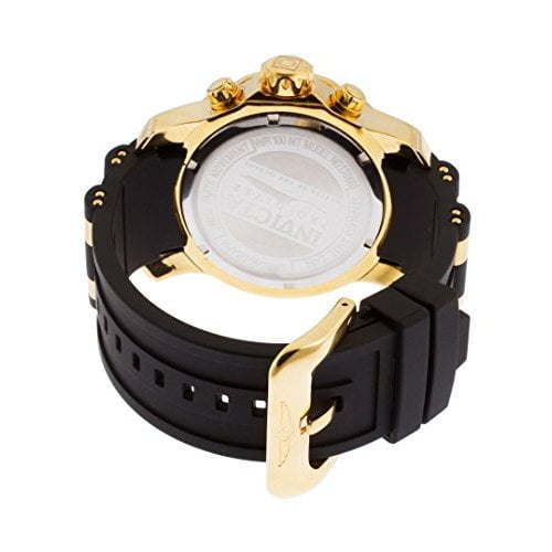 Invicta Pro Diver Chronograph Gold Dial Black Polyurethane Men's Watch 17566