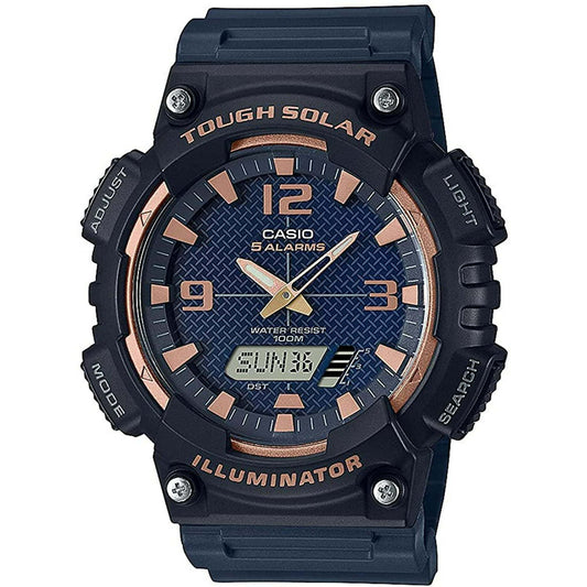 Casio Men's Ana-Digi Solar 100m Black Resin Watch AQS810W-2A3V
