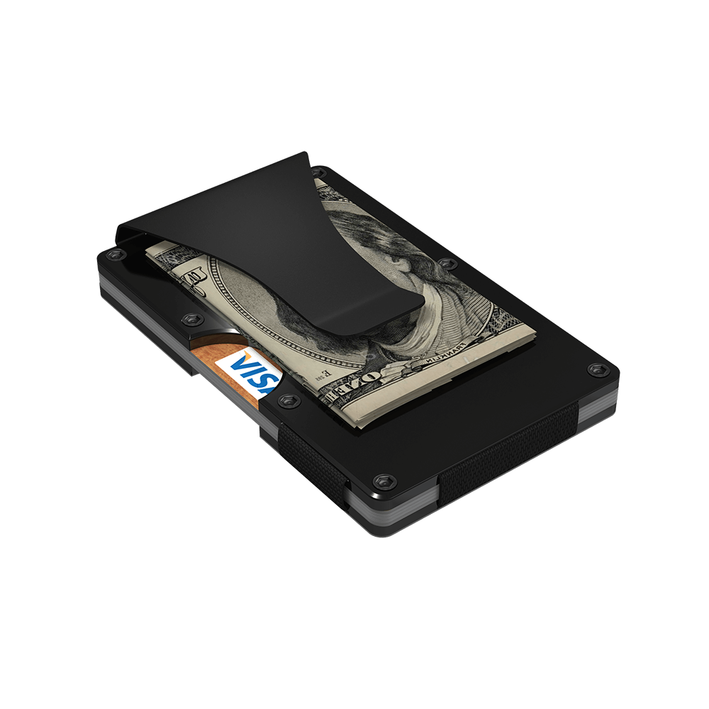 GRID Black Aluminum Money Clip