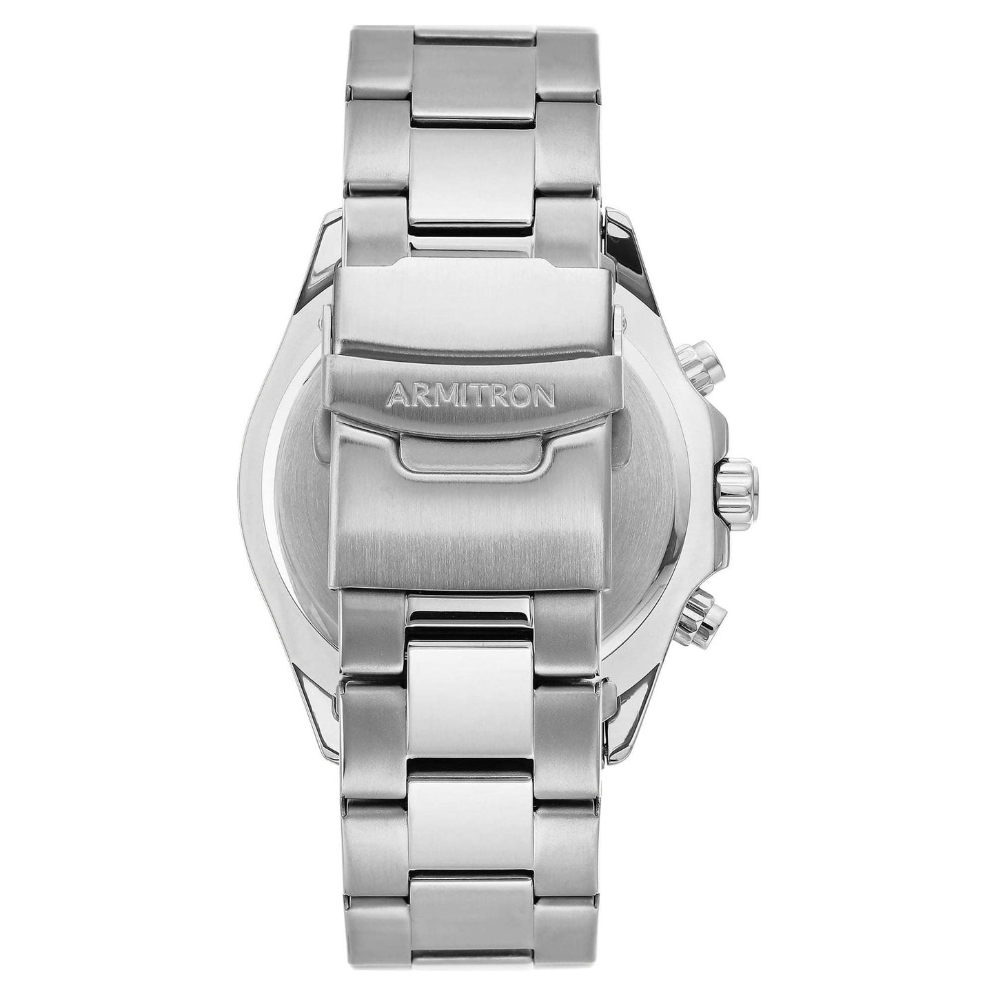 Armitron Men's Silver-Tone and Black Stainless Steel Dress Watch