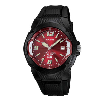 Casio Men's 10-Year Battery Sport Watch with Black/Red MW600F-4AV