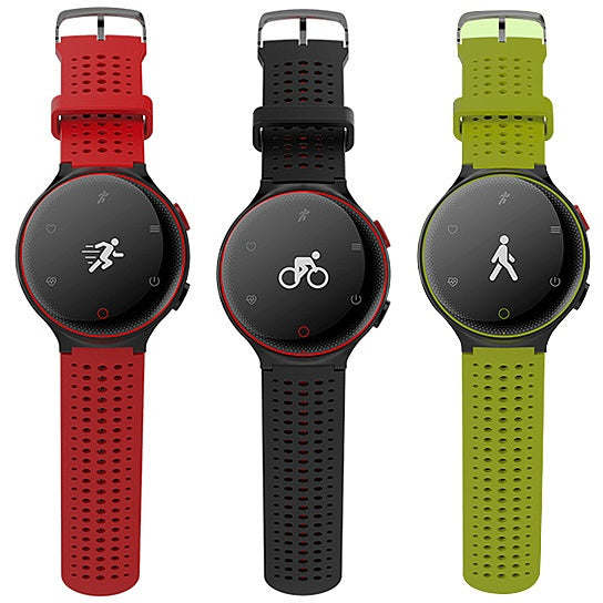 Smart Fit Sporty Waterproof Watch W/ Active Heart Rate and Blood Pressure Monitor