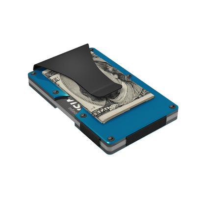 GRID Blue Aluminum Money Clip