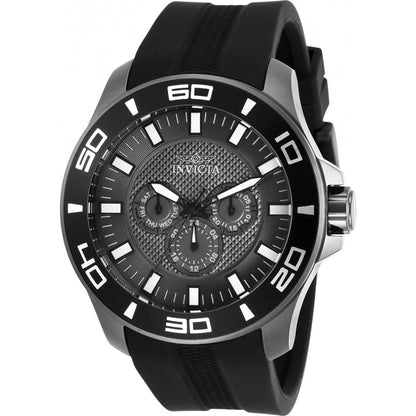 Invicta 30112 Men's Pro Diver Chrono Grey Dial Black Strap Watch