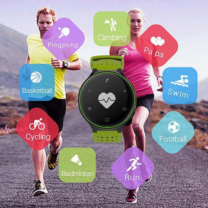 Smart Fit Sporty Waterproof Watch W/ Active Heart Rate and Blood Pressure Monitor