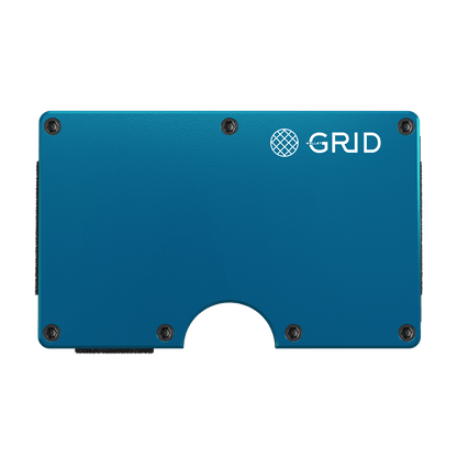 GRID Blue Aluminum Money Clip