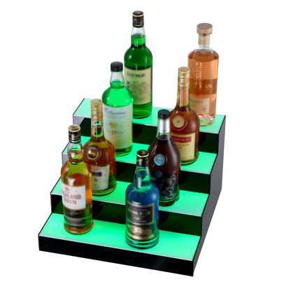 VEVOR LED Lighted Liquor Bottle Display Bar Shelf RF & App Control 16" 4-Step