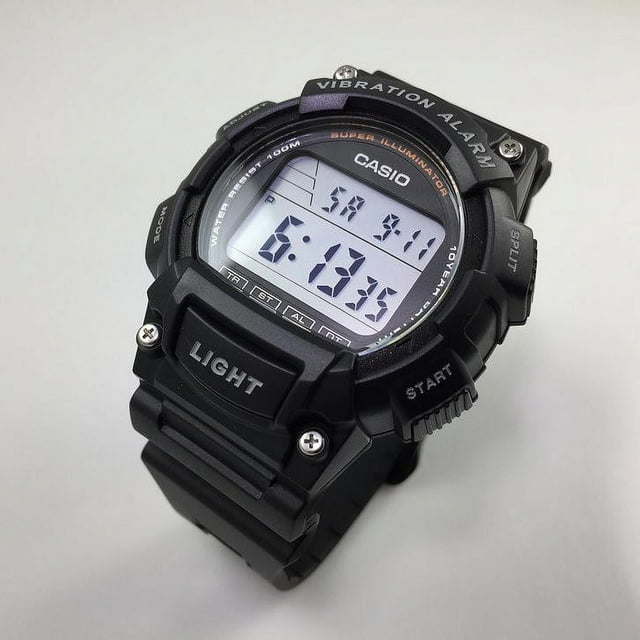Casio Men's Sport Digital Watch with Vibration Black W736H-1AV
