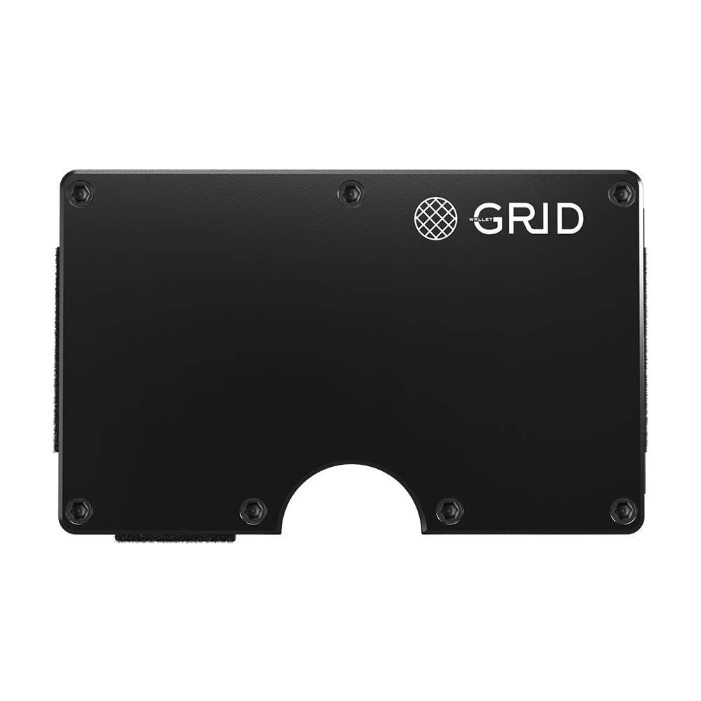 GRID Black Aluminum Money Clip