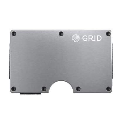 GRID SILVER Aluminum Money Clip