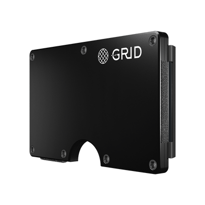 GRID Black Aluminum Money Clip