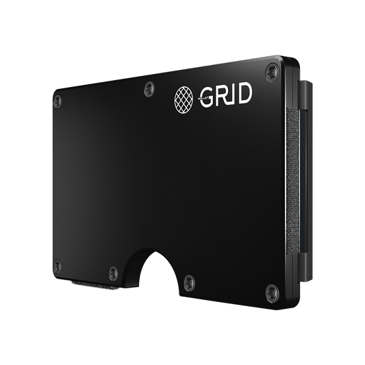 GRID Black Aluminum Money Clip