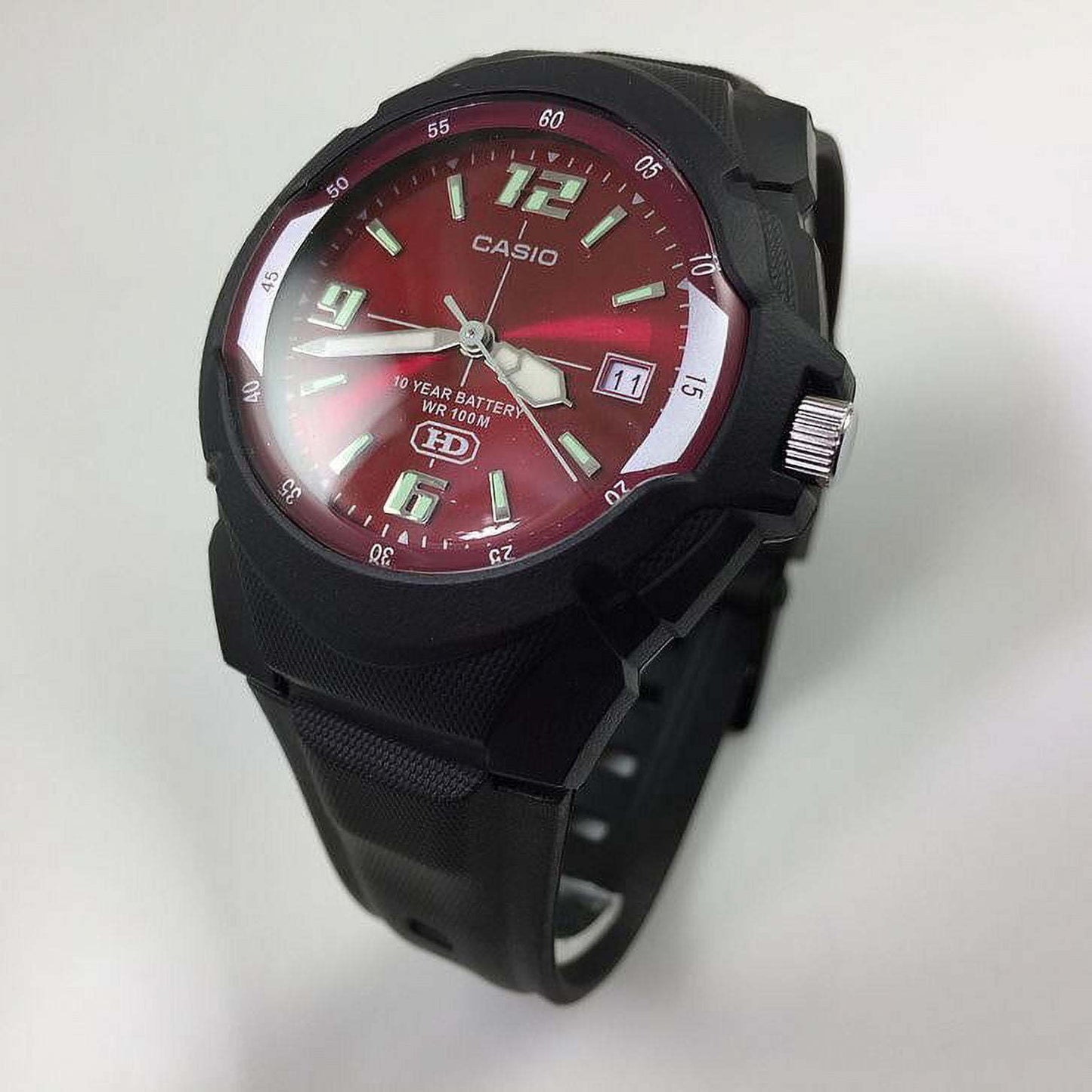 Casio Men's 10-Year Battery Sport Watch with Black/Red MW600F-4AV