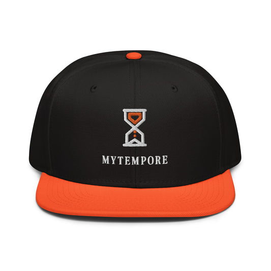 MYTEMPORE BLACK + ORANGE Snapback Hat