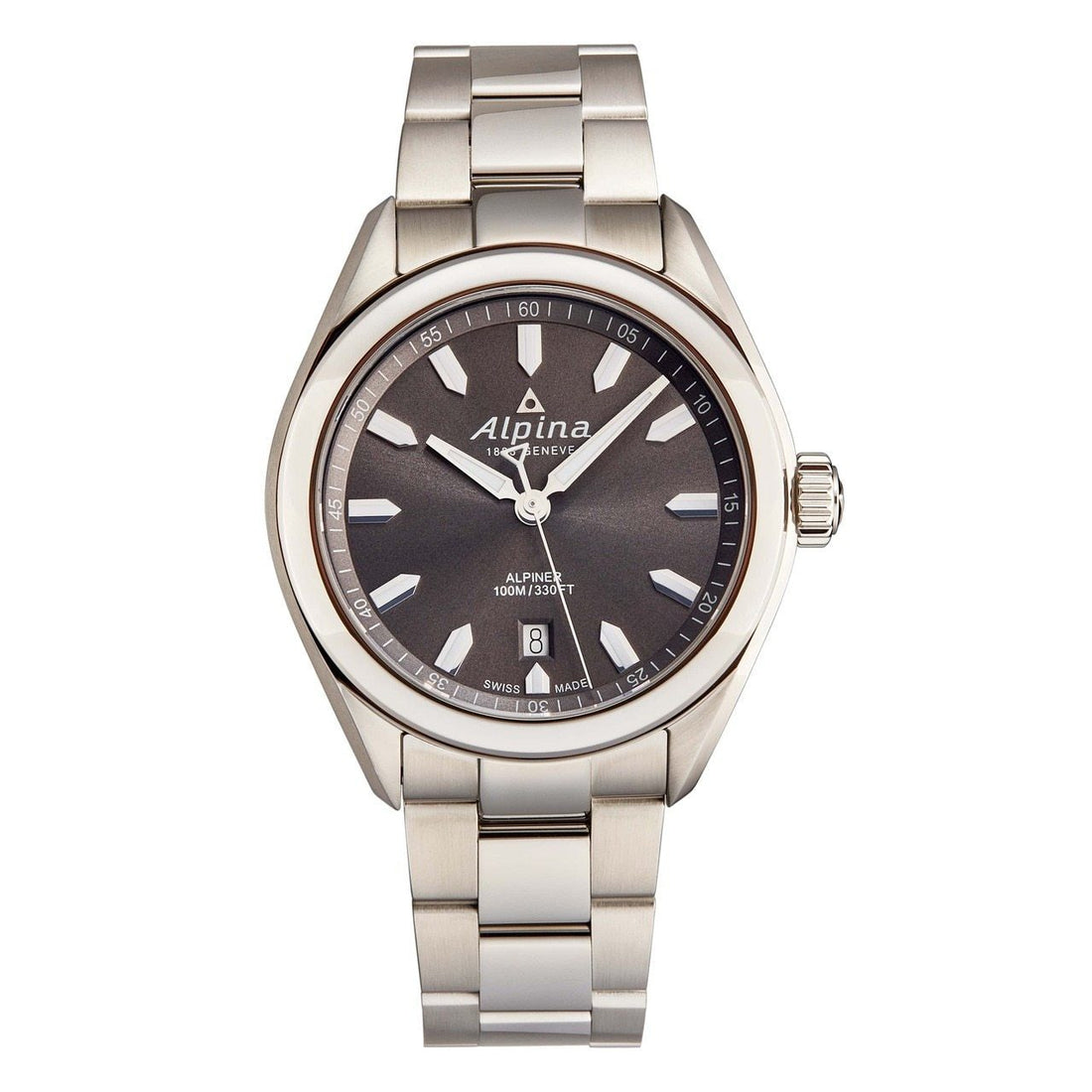 Alpina AL240GS4E6B Silver Stainless Steel Grey Dial Men's Quartz Watch