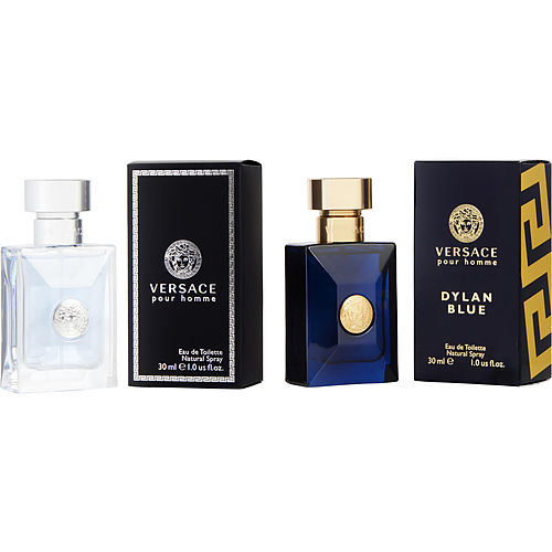 VERSACE VARIETY by Gianni Versace 2 PIECE MENS VARIETY WITH VERSACE SIGNATURE & VERSACE DYLAN BLUE AND BOTH ARE EDT SPRAY 1 OZ