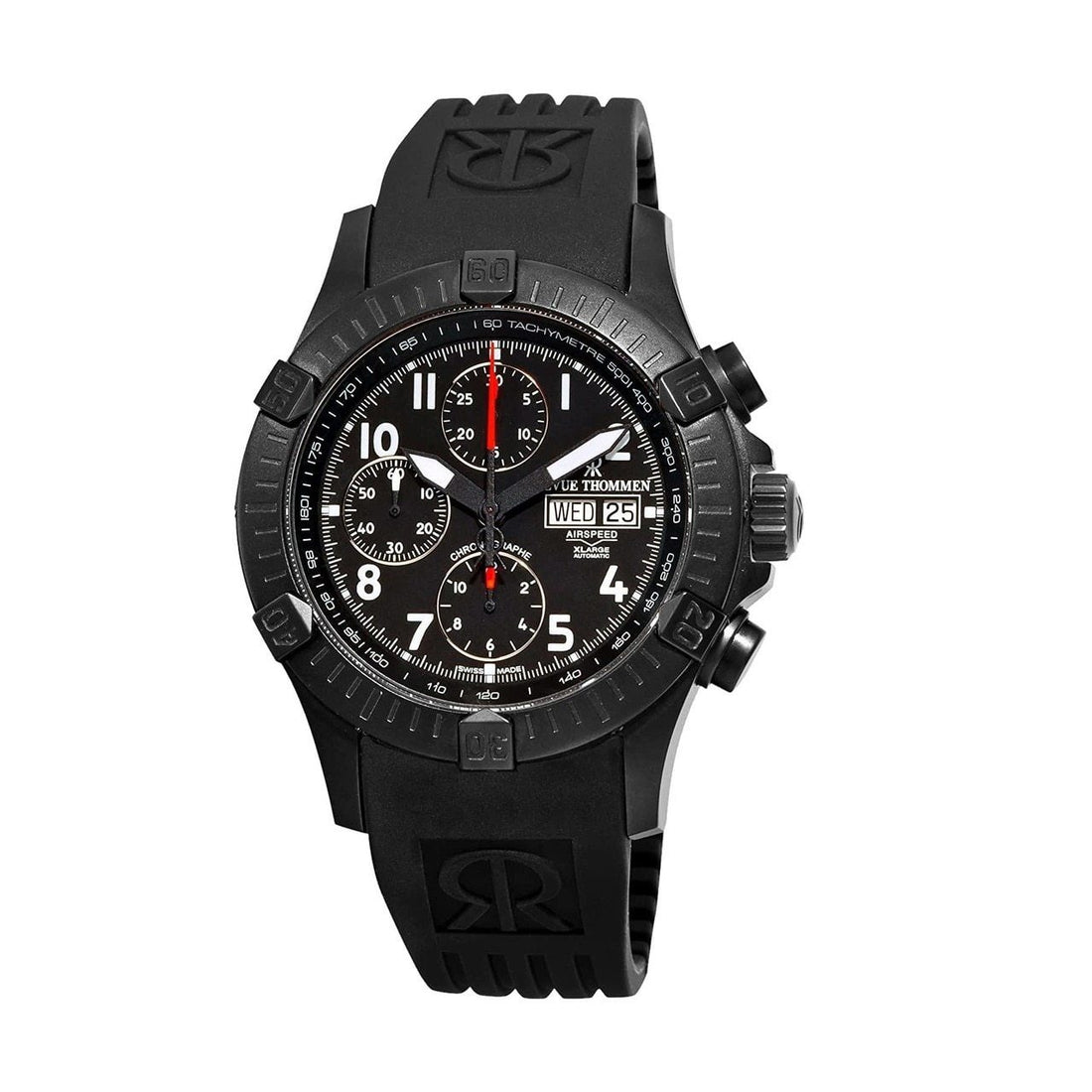 Revue Thommen 16071.6874 Air Speed XLarge Pioneer Black Rubber Men's Chronograph Automatic Watch
