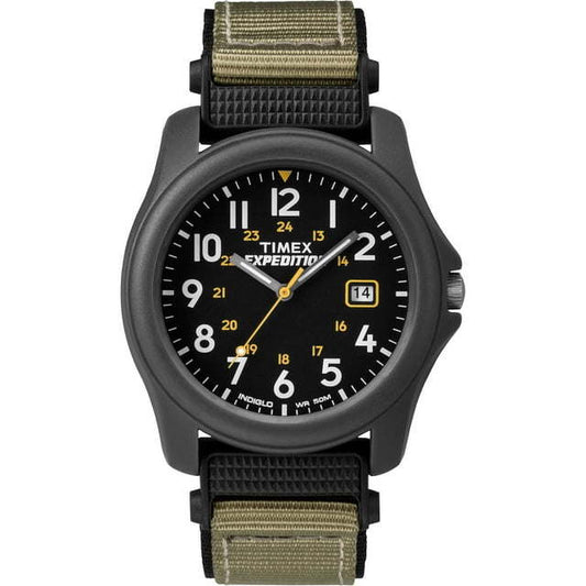 Timex Men's Expedition Camper Gray/Black 39mm Outdoor Watch, Fabric Strap