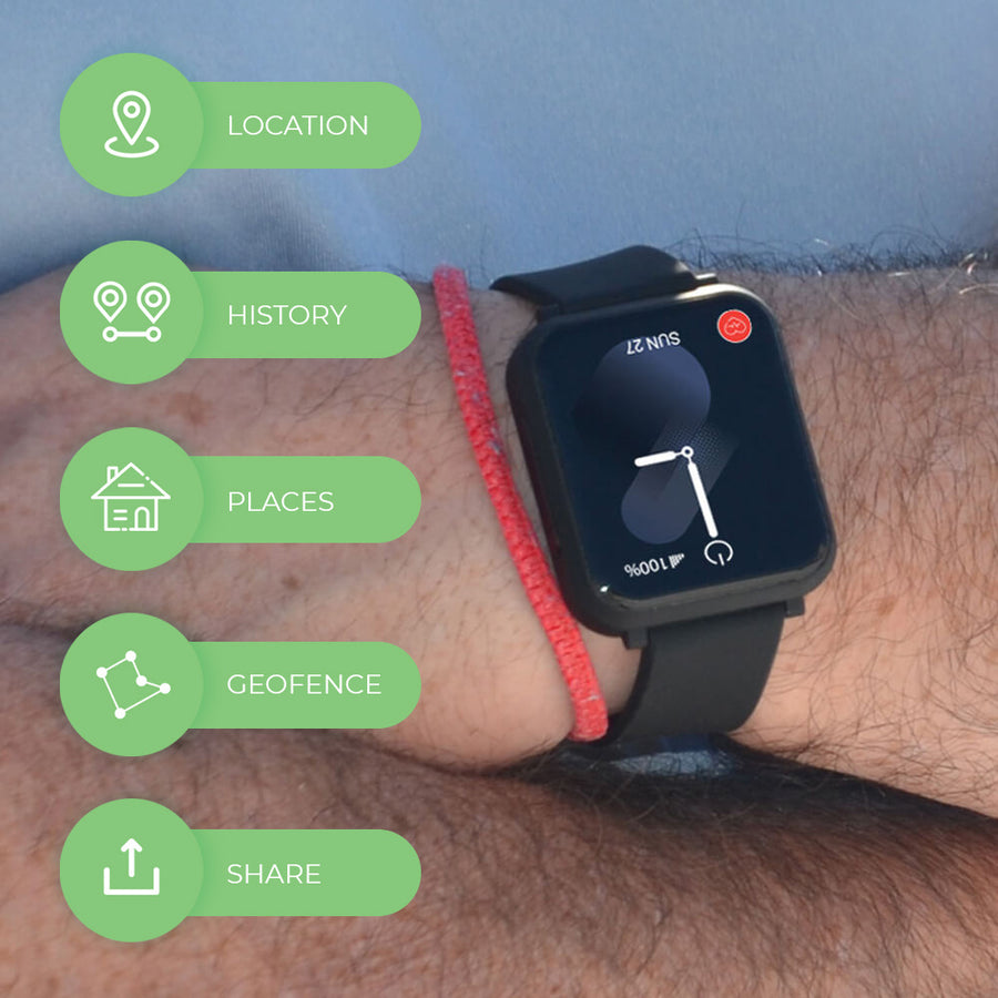 LUTIBAND Personal Wearable Alert Watch w/ Emergency Call, Medical ID, & Fall Detection