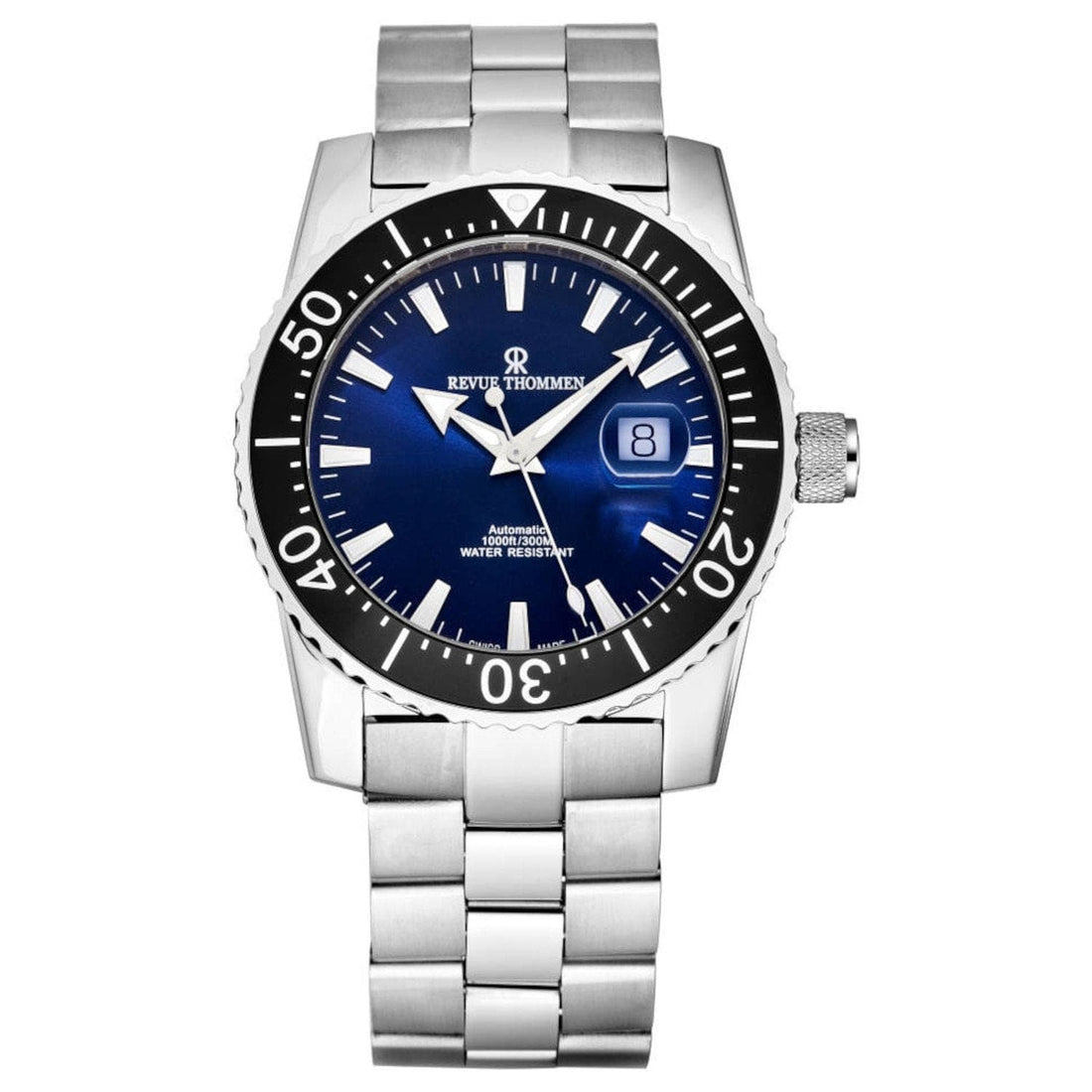 Revue Thommen 17030.2125 Men's 'Diver' Blue Dial Stainless Steel Swiss Automatic Watch