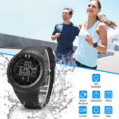 Digital Men Sports Watch Water-Resistant Military Tactical Wrist Watch