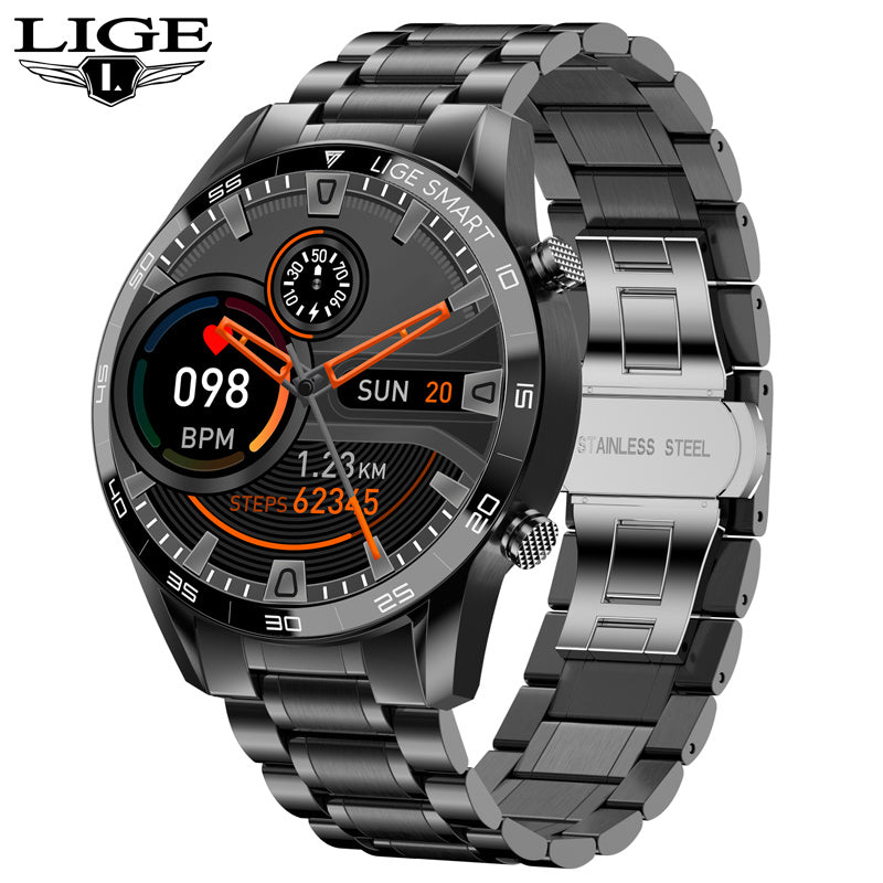 LIGE New BW0189 PRO Smart Watch Men Bluetooth Call Watch IP67 Waterproof Sports Fitness Watch For Android IOS Men Smart Watch