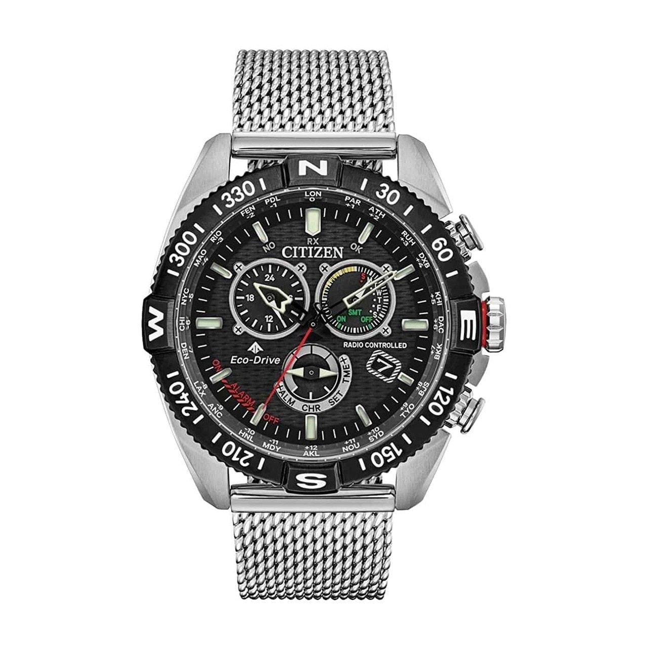 Citizen CB5840-59E Promaster Navihawk Stainless Steel Chronograph Watch