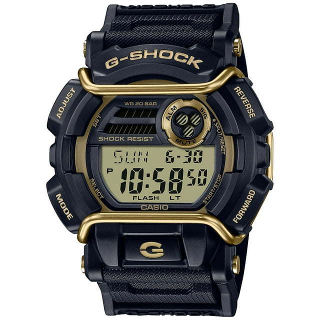 Casio Men's G-Shock Black and Gold Digital Sport Watch, GD-400GB-1B2CR