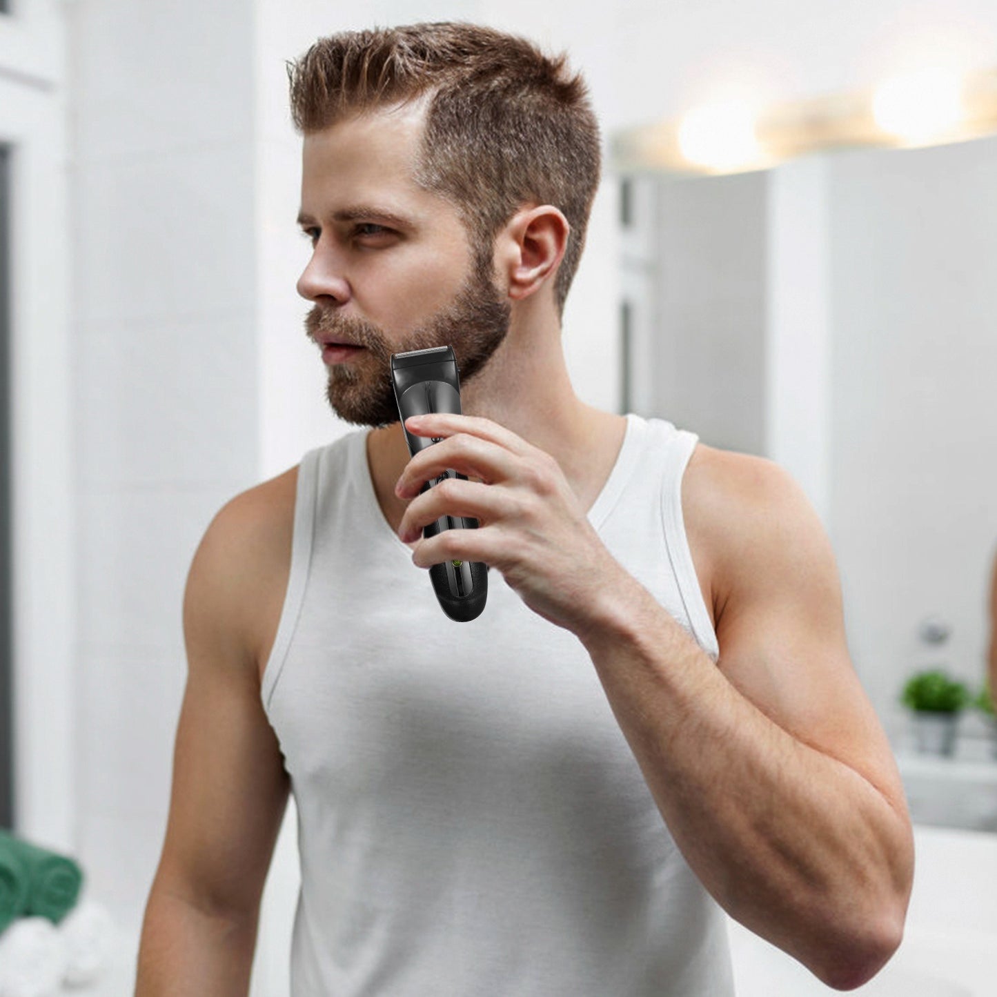 Men Electric Hair Clipper Trimmer Rechargeable Beard Shaver Razor Nose Trimmer Set