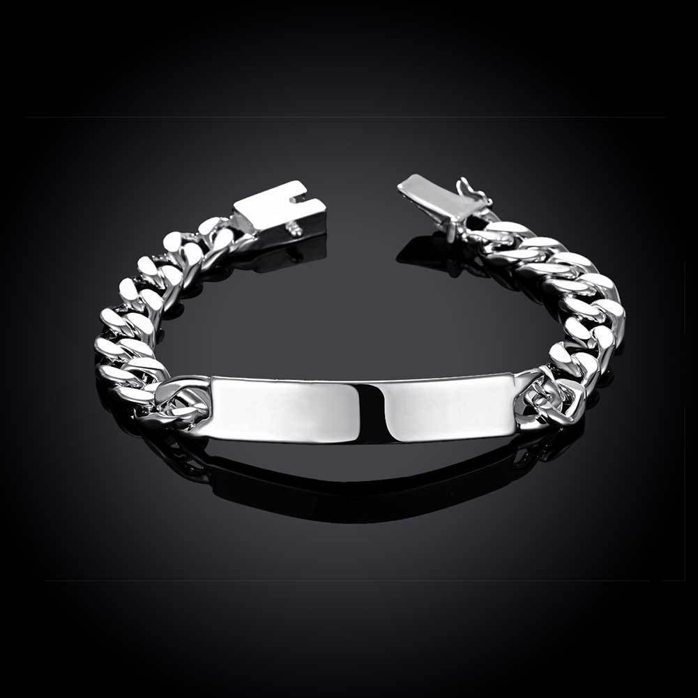 Mens Bracelet Plated Silver 8mm Link Chain Bracelet Bangle for Women MenParty Jewelry Accessoires