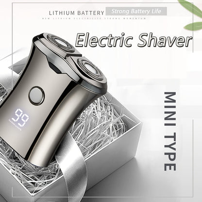 Portable Electric Shaver For Men Beard Trimmer Small Size Quick Charging; with Clean Brush Travel Men's Razors