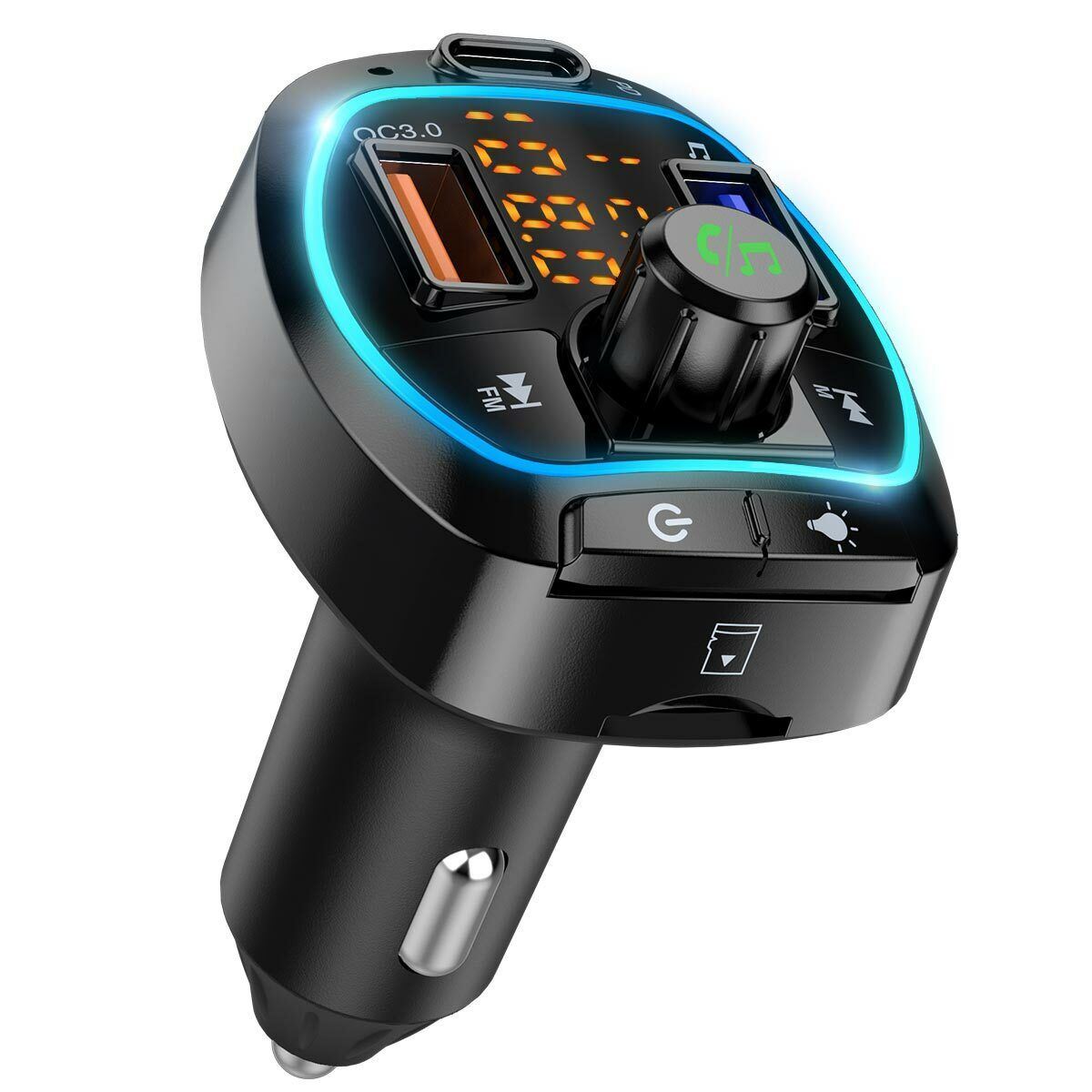 NEW FM Transmitter Bluetooth 5.0 Wireless Car 3USB Charger Handsfree Mp3 Player