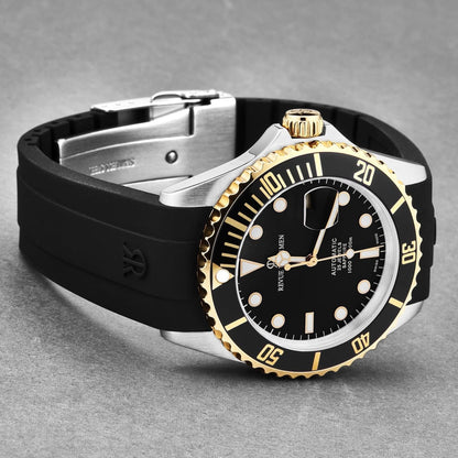 Revue Thommen Men's 'Diver' Black Dial Black Rubber Strap Swiss Automatic Watch 17571.2847