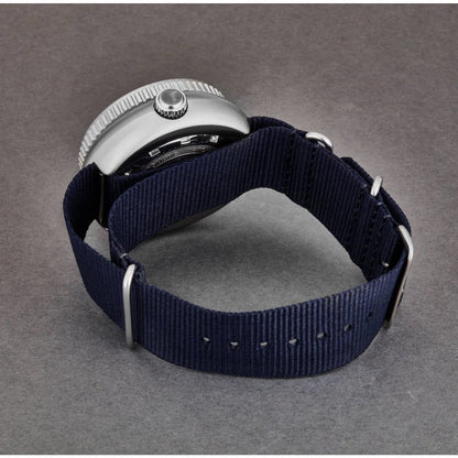 Zeno Men's 500-2824-I4 'Divers' Blue Dial Blue Fabric Strap Automatic Watch