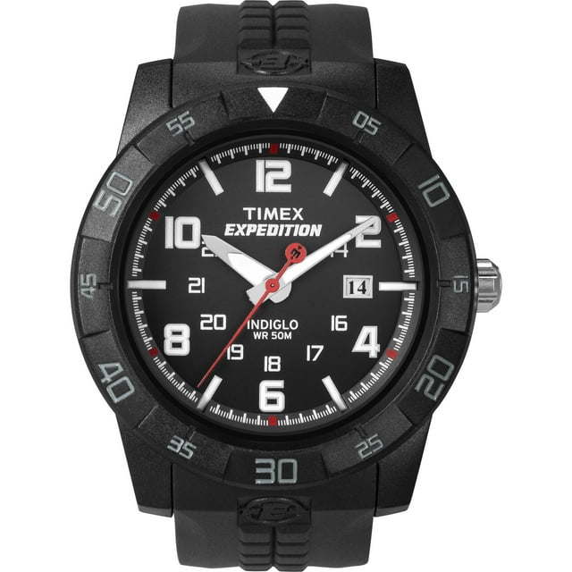 Timex Men's Expedition Rugged Core Analog Black 43mm Outdoor Watch, Resin Strap