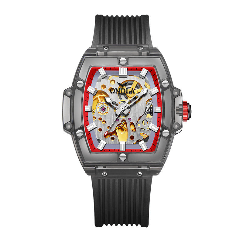 Men's Skeleton Automatic Mechanical Silicone Watch