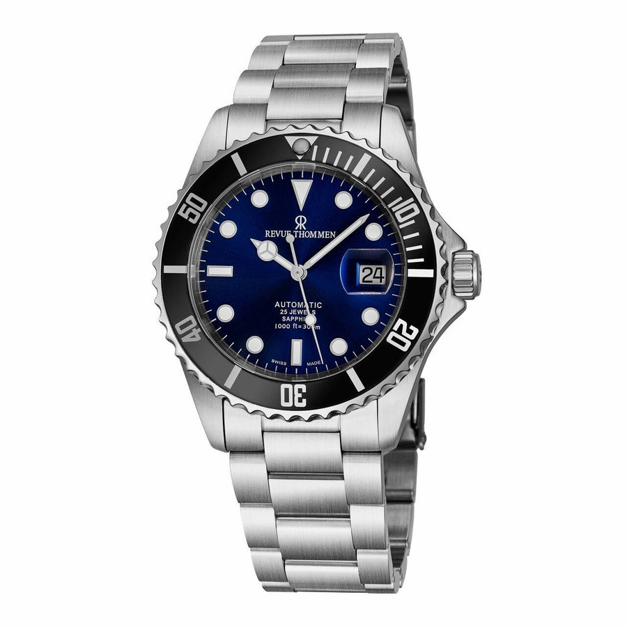 Revue Thommen 17571.2123 Diver Blue Dial Stainless Steel Men's Swiss Automatic Watch