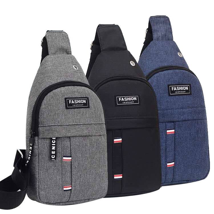 Men's Oxford Fabric Chest Bag Shoulder Crossbody Bag Canvas Backpack