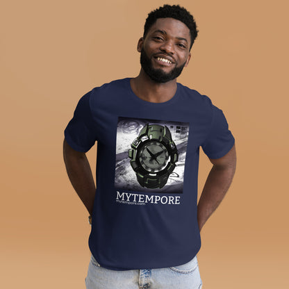 "MYTEMPORE" GREEN ANALOG WATCH Unisex t-shirt