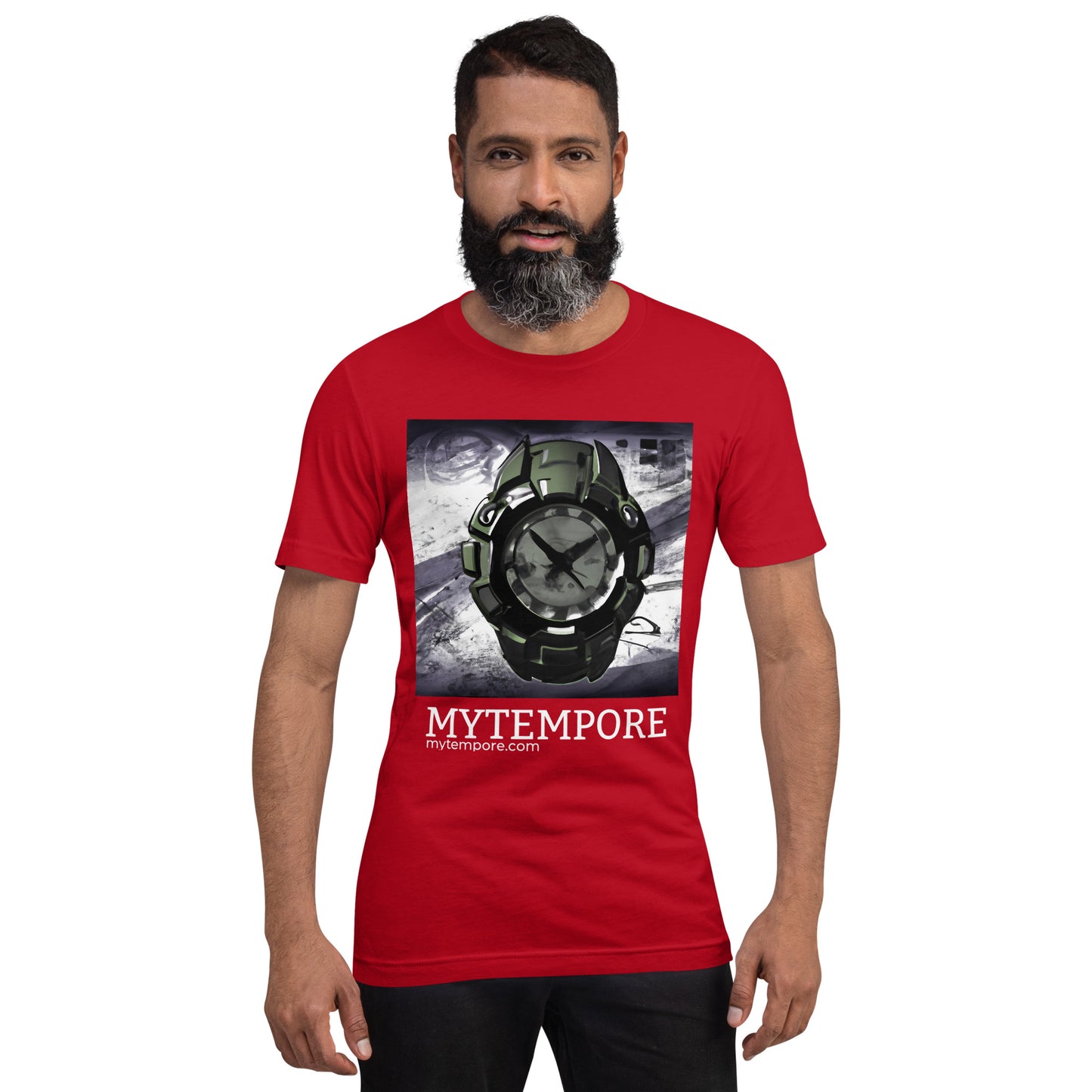 "MYTEMPORE" GREEN ANALOG WATCH Unisex t-shirt
